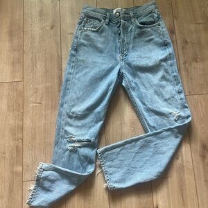 AGOLDE Riley High Rise Straight Crop Jeans